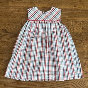 Mary Dee Dress Patroitic Plaid Little English
